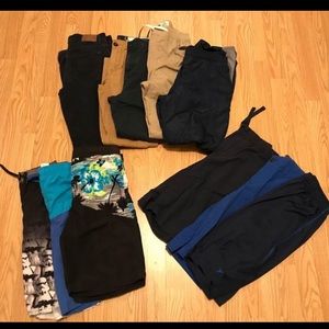 11 PC Lot Boys Pants, Shorts, and Swim Trunks. Gap, Old Navy, etc. Sz 14/16.